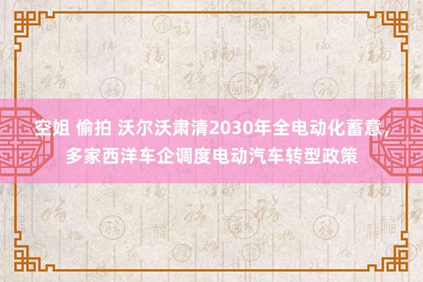 空姐 偷拍 沃尔沃肃清2030年全电动化蓄意，多家西洋车企调度电动汽车转型政策