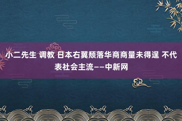 小二先生 调教 日本右翼颓落华商商量未得逞 不代表社会主流——中新网