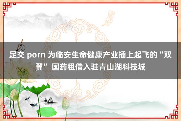 足交 porn 为临安生命健康产业插上起飞的“双翼” 国药租借入驻青山湖科技城