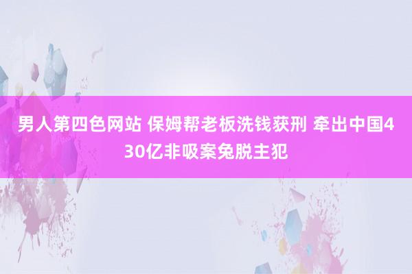 男人第四色网站 保姆帮老板洗钱获刑 牵出中国430亿非吸案兔脱主犯