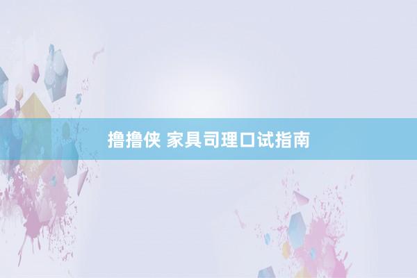 撸撸侠 家具司理口试指南